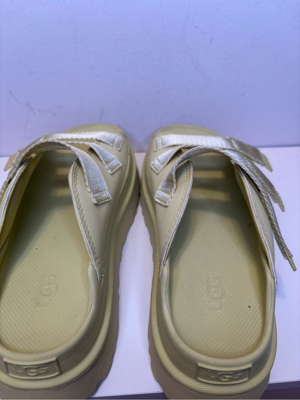 UGG women’s goldenglow green Yellow Slide Sandals 8 - Picture 8 of 10